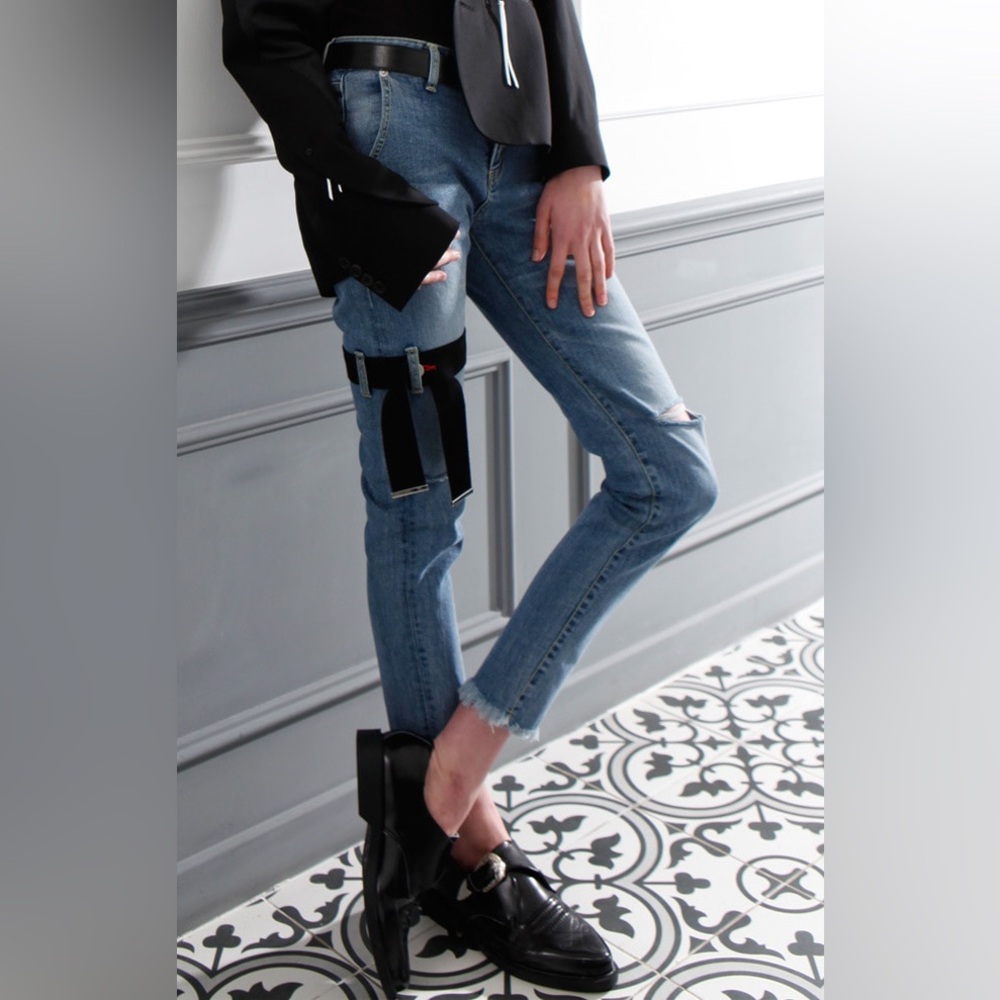 Worn 2X LeBlanc Seoul Sid Vicious Jeans - M